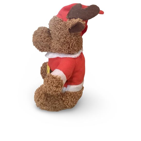Christmas Moose Santa Plush - Picture 2 of 6